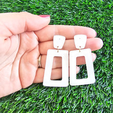 Load image into Gallery viewer, Avery Earrings - White Glitter