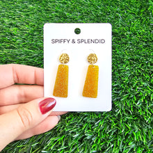 Load image into Gallery viewer, Mia Mini Earrings - Yellow Gold Glitter