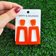 Load image into Gallery viewer, Avery Earrings - Orange Glitter