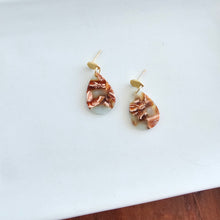 Load image into Gallery viewer, Leah Earrings - Seafoam & Rust
