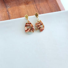 Load image into Gallery viewer, Leah Earrings - Seafoam & Rust
