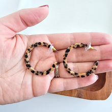 Load image into Gallery viewer, Camy Hoops - Cheetah