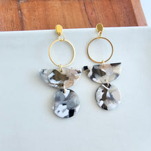 Load image into Gallery viewer, Wren Earrings - Ivory & Slate