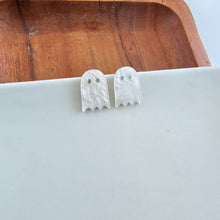 Load image into Gallery viewer, Ghost Studs - White Shimmer