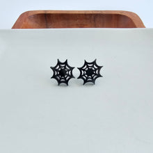 Load image into Gallery viewer, Spider Web Studs - Black