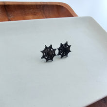 Load image into Gallery viewer, Spider Web Studs - Black