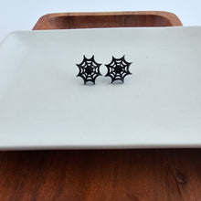 Load image into Gallery viewer, Spider Web Studs - Black