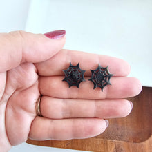 Load image into Gallery viewer, Spider Web Studs - Black