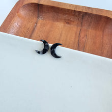 Load image into Gallery viewer, Moon Studs - Black