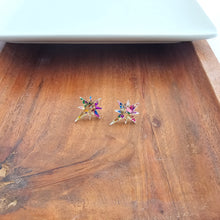 Load image into Gallery viewer, Star of Bethlehem Studs - Gold Sparkle