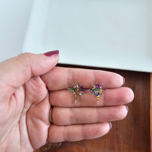 Load image into Gallery viewer, Star of Bethlehem Studs - Gold Sparkle