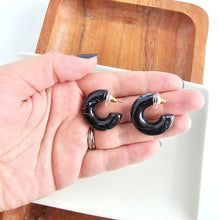 Load image into Gallery viewer, Chloe Hoops - Black
