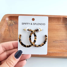Load image into Gallery viewer, Camy Hoops - Cheetah