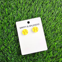 Load image into Gallery viewer, Glitter Softball Studs