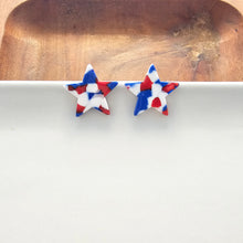 Load image into Gallery viewer, Liberty Star Studs - Red, White & Blue