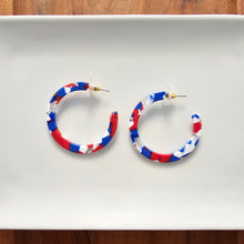 Load image into Gallery viewer, Camy Hoops - Red, White & Blue