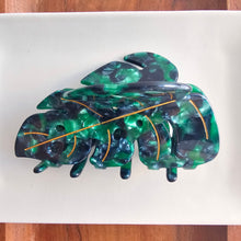 Load image into Gallery viewer, Monstera Leaf Hair Claw - Dark Green