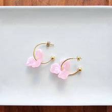 Load image into Gallery viewer, Magnolia Hoops - Pink