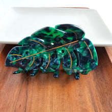 Load image into Gallery viewer, Monstera Leaf Hair Claw - Dark Green