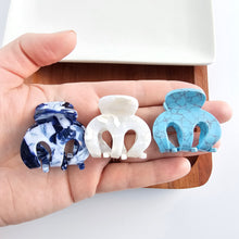 Load image into Gallery viewer, Claire Hair Claw Trio - Turquoise, Breezy White, and Ocean Waves