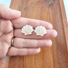 Load image into Gallery viewer, Seashell Studs - Pink Pearl