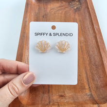 Load image into Gallery viewer, Seashell Studs - Pink Pearl