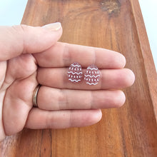 Load image into Gallery viewer, Easter Egg Studs - Pastel Pink Glitter