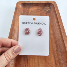 Load image into Gallery viewer, Easter Egg Studs - Pastel Pink Glitter