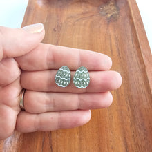 Load image into Gallery viewer, Easter Egg Studs - Pastel Green Glitter
