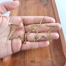 Load image into Gallery viewer, Luxe Star Hoops - Gold