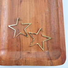 Load image into Gallery viewer, Luxe Star Hoops - Gold