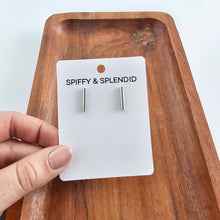 Load image into Gallery viewer, Luxe Bar Studs - Silver