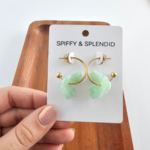 Load image into Gallery viewer, Magnolia Hoops - Sage