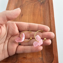 Load image into Gallery viewer, Magnolia Hoops - Pink