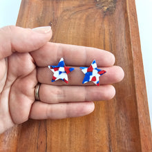 Load image into Gallery viewer, Liberty Star Studs - Red, White & Blue