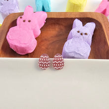 Load image into Gallery viewer, Easter Egg Studs - Pastel Pink Glitter