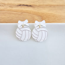 Load image into Gallery viewer, Bow Volleyball Earrings