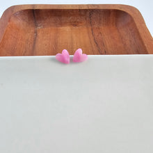Load image into Gallery viewer, Hand Drawn Heart Studs - Bubblegum Bliss