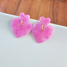 Load image into Gallery viewer, Darling Heart Earrings - Bubblegum Bliss