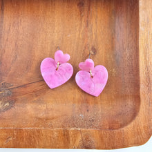 Load image into Gallery viewer, Darling Heart Earrings - Bubblegum Bliss