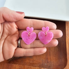 Load image into Gallery viewer, Darling Heart Earrings - Bubblegum Bliss