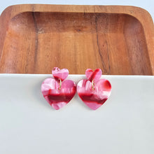 Load image into Gallery viewer, Darling Heart Earrings - Strawberry Fizz