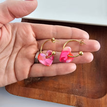 Load image into Gallery viewer, Sweetheart Hoops - Tickled Pink