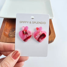 Load image into Gallery viewer, Darling Heart Earrings - Strawberry Fizz