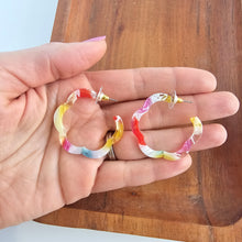 Load image into Gallery viewer, Posey Hoops - Technicolor