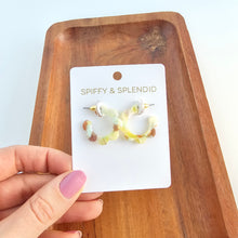 Load image into Gallery viewer, Flora Mini Hoops - Citron Zest