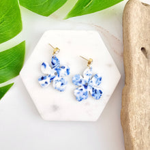 Load image into Gallery viewer, Petunia Earrings - Greek Goddess Blue