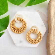Load image into Gallery viewer, Calypso Earrings - Dark Rattan