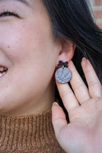 Load image into Gallery viewer, Bow Basketball Earrings
