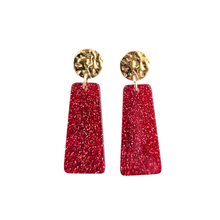 Load image into Gallery viewer, Mia Mini Earrings - Red Glitter